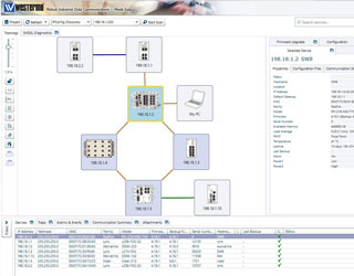 WeConfig network management tool screenshot.